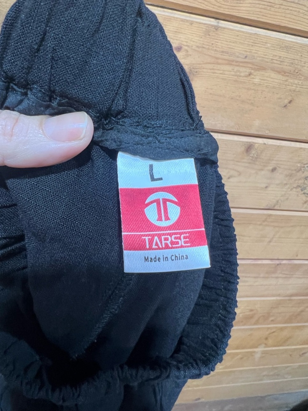 Tarsa Black Linen Blend Extreme Wide Leg Pants Oversized Elastic Waist Large - Picture 6 of 8